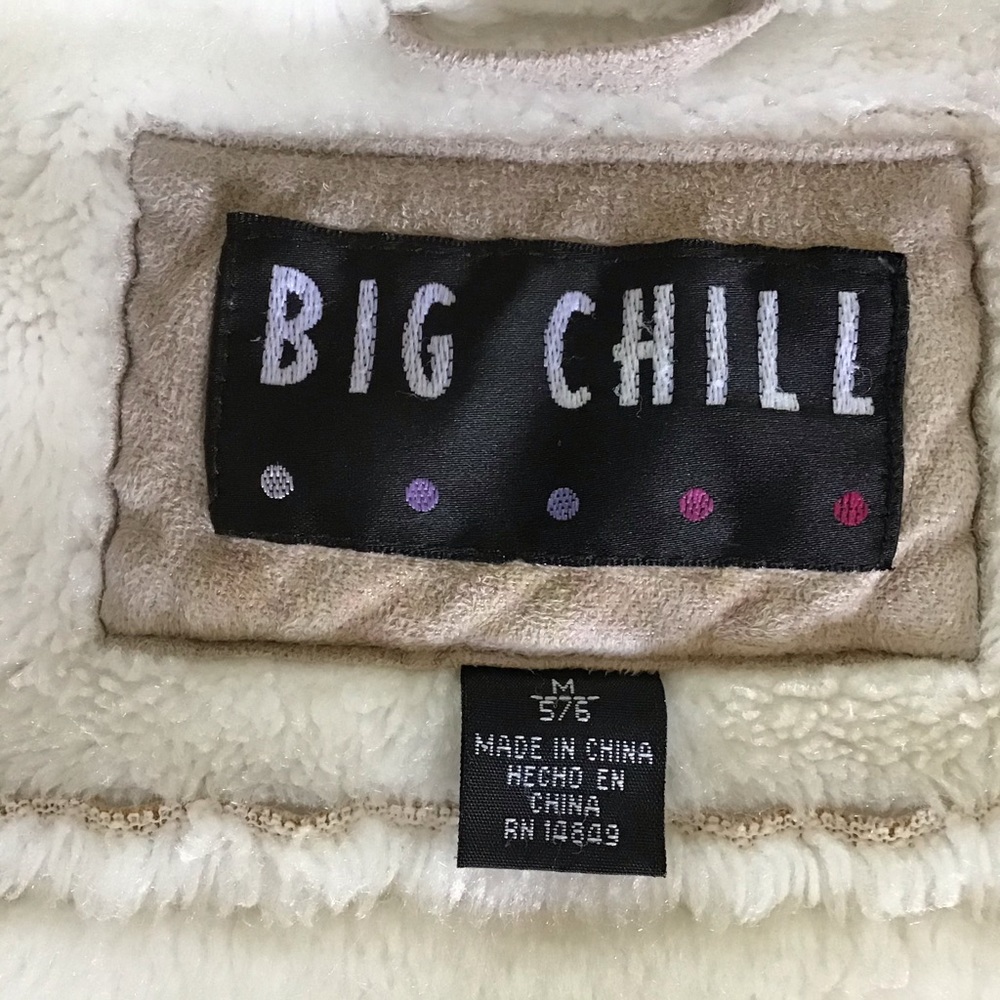 The Big Chill Sherpa Jacket Hood Floral Winter Soft Size M 5/6 - Picture 7 of 9